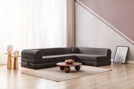 Atelier Del Sofa Legom Eco Corner - Sofá-Cama Esquinero Antracita